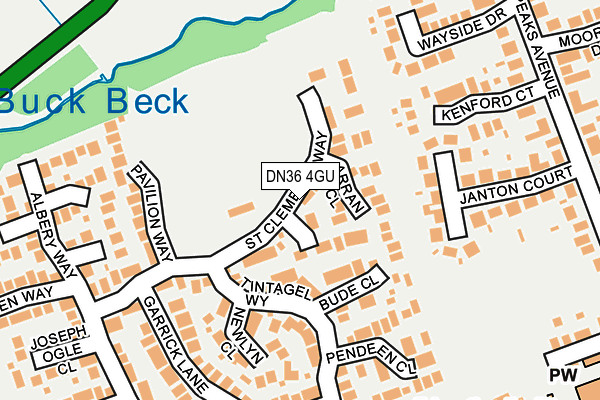 DN36 4GU map - OS OpenMap – Local (Ordnance Survey)