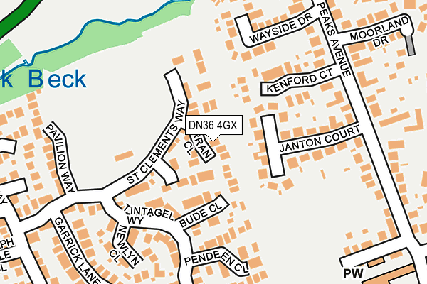DN36 4GX map - OS OpenMap – Local (Ordnance Survey)