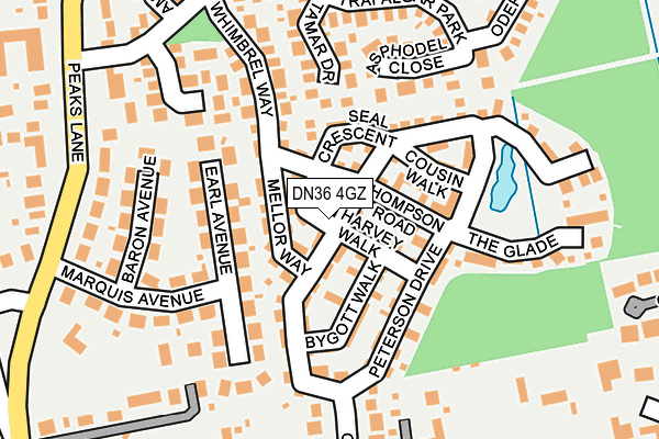 DN36 4GZ map - OS OpenMap – Local (Ordnance Survey)