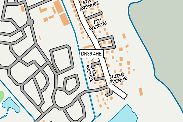 DN36 4HE map - OS OpenMap – Local (Ordnance Survey)