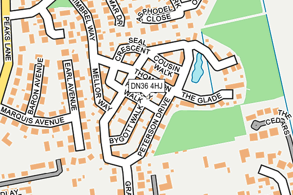 DN36 4HJ map - OS OpenMap – Local (Ordnance Survey)