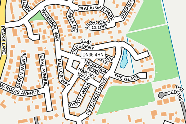 DN36 4HN map - OS OpenMap – Local (Ordnance Survey)