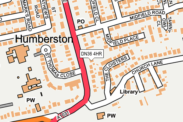 DN36 4HR map - OS OpenMap – Local (Ordnance Survey)