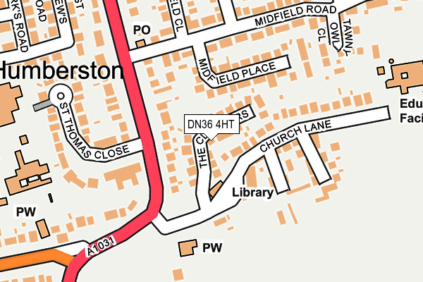 DN36 4HT map - OS OpenMap – Local (Ordnance Survey)