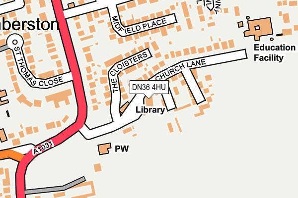 DN36 4HU map - OS OpenMap – Local (Ordnance Survey)