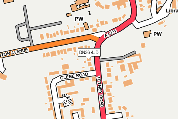 DN36 4JD map - OS OpenMap – Local (Ordnance Survey)