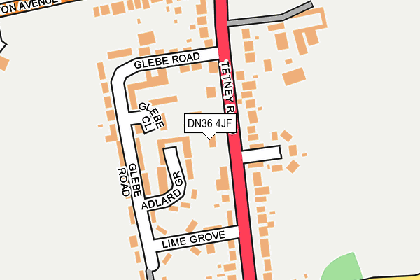 DN36 4JF map - OS OpenMap – Local (Ordnance Survey)