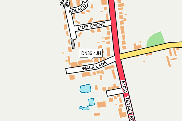 DN36 4JH map - OS OpenMap – Local (Ordnance Survey)