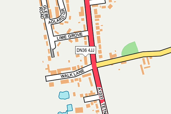 DN36 4JJ map - OS OpenMap – Local (Ordnance Survey)