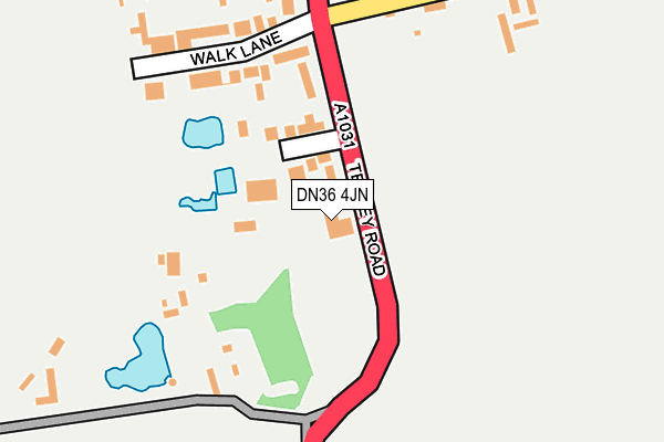 DN36 4JN map - OS OpenMap – Local (Ordnance Survey)