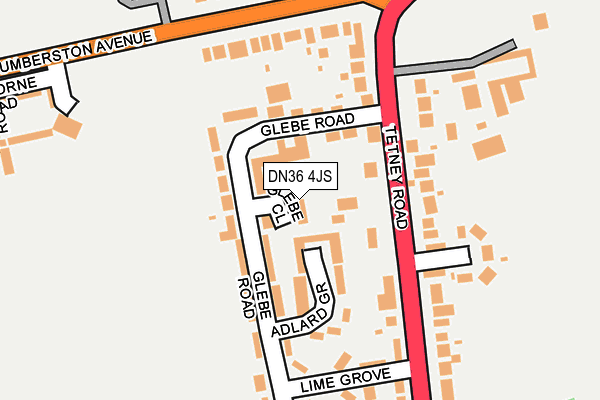 DN36 4JS map - OS OpenMap – Local (Ordnance Survey)