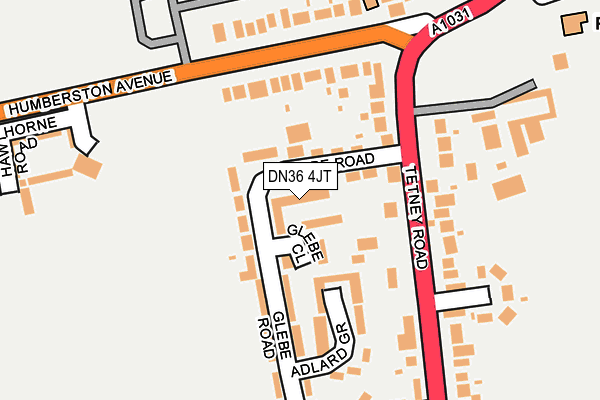 DN36 4JT map - OS OpenMap – Local (Ordnance Survey)
