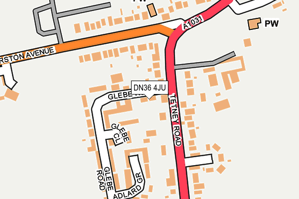 DN36 4JU map - OS OpenMap – Local (Ordnance Survey)