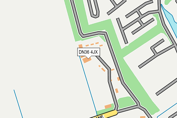 DN36 4JX map - OS OpenMap – Local (Ordnance Survey)