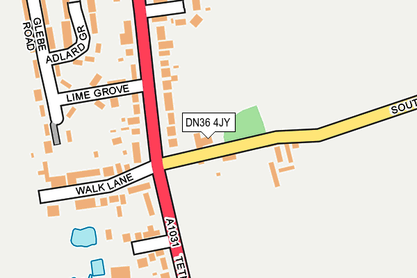 DN36 4JY map - OS OpenMap – Local (Ordnance Survey)