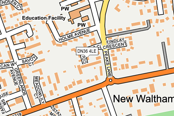 DN36 4LE map - OS OpenMap – Local (Ordnance Survey)