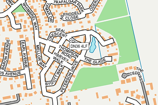 DN36 4LF map - OS OpenMap – Local (Ordnance Survey)
