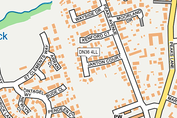DN36 4LL map - OS OpenMap – Local (Ordnance Survey)