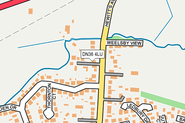 DN36 4LU map - OS OpenMap – Local (Ordnance Survey)