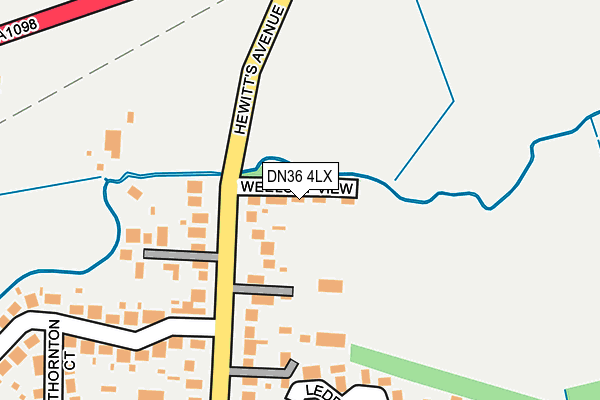 DN36 4LX map - OS OpenMap – Local (Ordnance Survey)