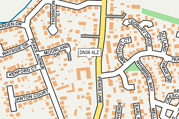 DN36 4LZ map - OS OpenMap – Local (Ordnance Survey)