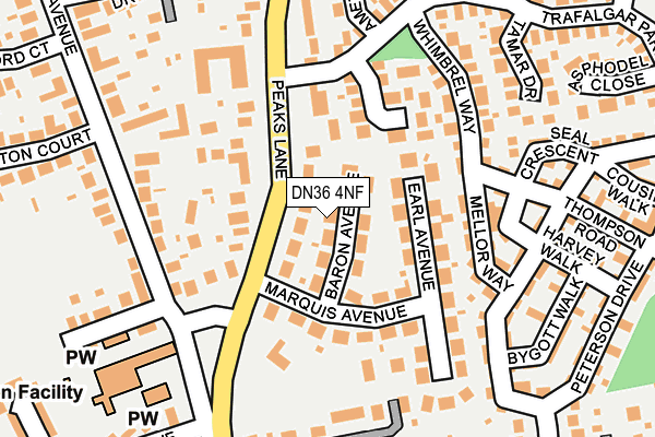 DN36 4NF map - OS OpenMap – Local (Ordnance Survey)