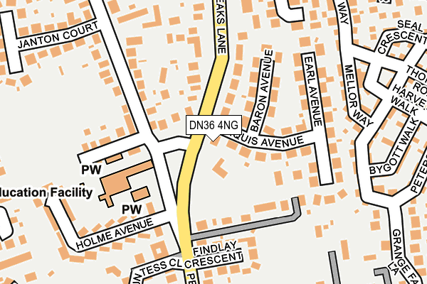DN36 4NG map - OS OpenMap – Local (Ordnance Survey)