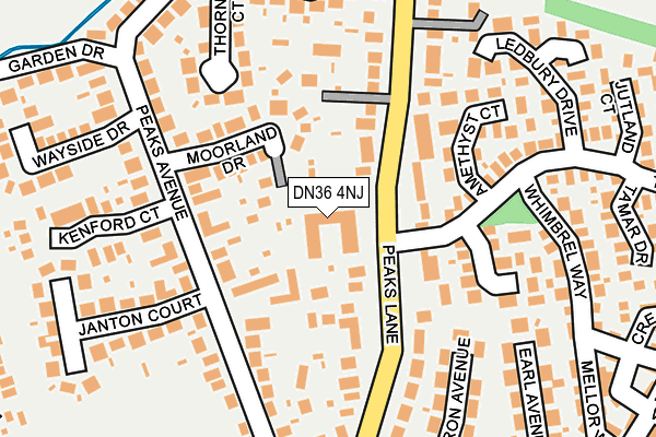 DN36 4NJ map - OS OpenMap – Local (Ordnance Survey)