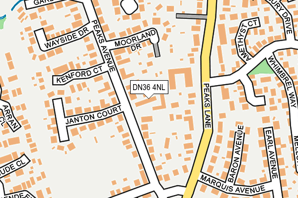 DN36 4NL map - OS OpenMap – Local (Ordnance Survey)