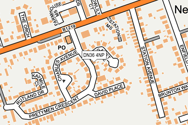 DN36 4NP map - OS OpenMap – Local (Ordnance Survey)