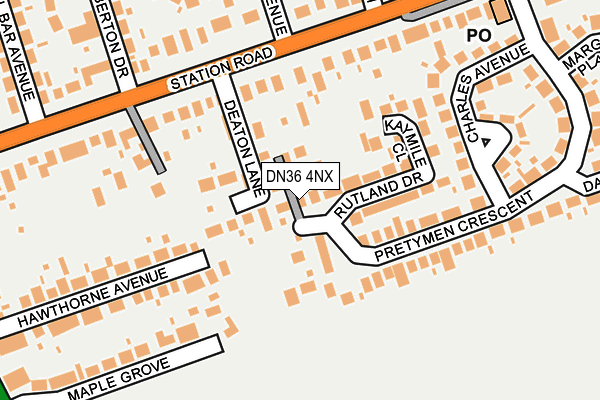 DN36 4NX map - OS OpenMap – Local (Ordnance Survey)