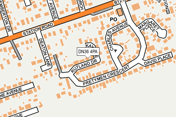 DN36 4PA map - OS OpenMap – Local (Ordnance Survey)