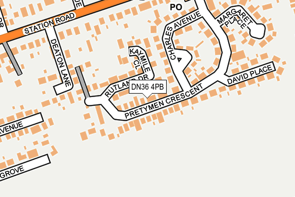 DN36 4PB map - OS OpenMap – Local (Ordnance Survey)