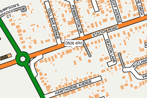 DN36 4PH map - OS OpenMap – Local (Ordnance Survey)
