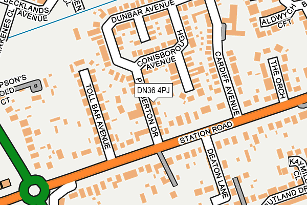 DN36 4PJ map - OS OpenMap – Local (Ordnance Survey)