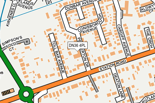 DN36 4PL map - OS OpenMap – Local (Ordnance Survey)