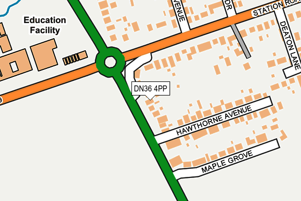 DN36 4PP map - OS OpenMap – Local (Ordnance Survey)
