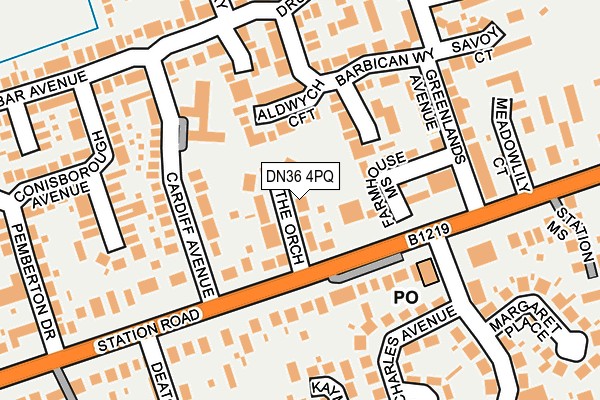 DN36 4PQ map - OS OpenMap – Local (Ordnance Survey)