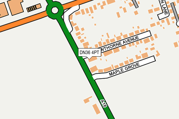 DN36 4PT map - OS OpenMap – Local (Ordnance Survey)