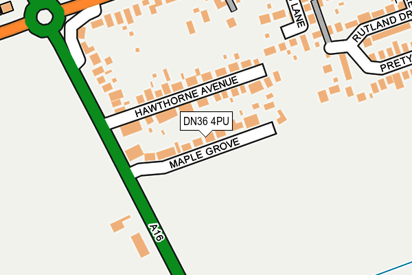 DN36 4PU map - OS OpenMap – Local (Ordnance Survey)