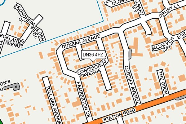 DN36 4PZ map - OS OpenMap – Local (Ordnance Survey)