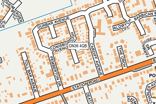 DN36 4QB map - OS OpenMap – Local (Ordnance Survey)