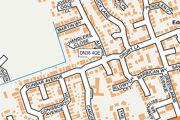 DN36 4QE map - OS OpenMap – Local (Ordnance Survey)