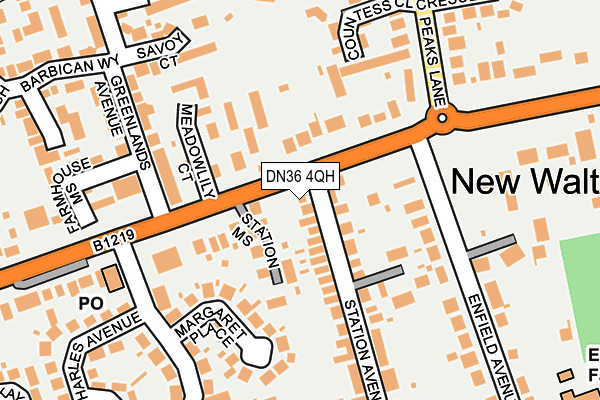 DN36 4QH map - OS OpenMap – Local (Ordnance Survey)