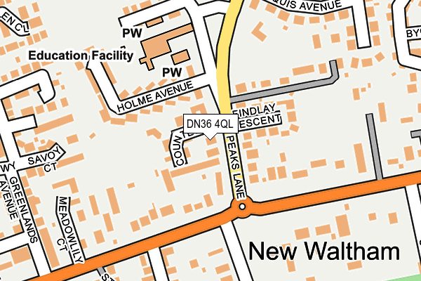 DN36 4QL map - OS OpenMap – Local (Ordnance Survey)