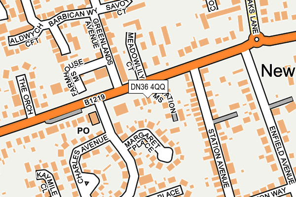 DN36 4QQ map - OS OpenMap – Local (Ordnance Survey)
