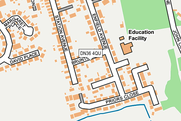 DN36 4QU map - OS OpenMap – Local (Ordnance Survey)