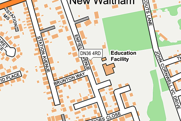 DN36 4RD map - OS OpenMap – Local (Ordnance Survey)