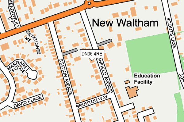 DN36 4RE map - OS OpenMap – Local (Ordnance Survey)