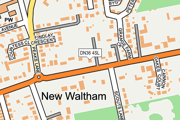 DN36 4SL map - OS OpenMap – Local (Ordnance Survey)